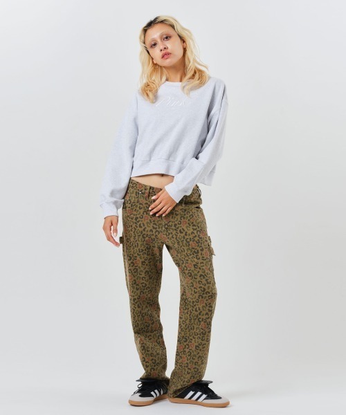 atmos girls トレーナー スウェット pink Cropped Sweat Shirt