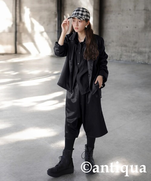 うさとの服　ハーフサルエルパンツ antiqua（アンティカ） ハーフパンツ パンツ 短パン サテンハーフ