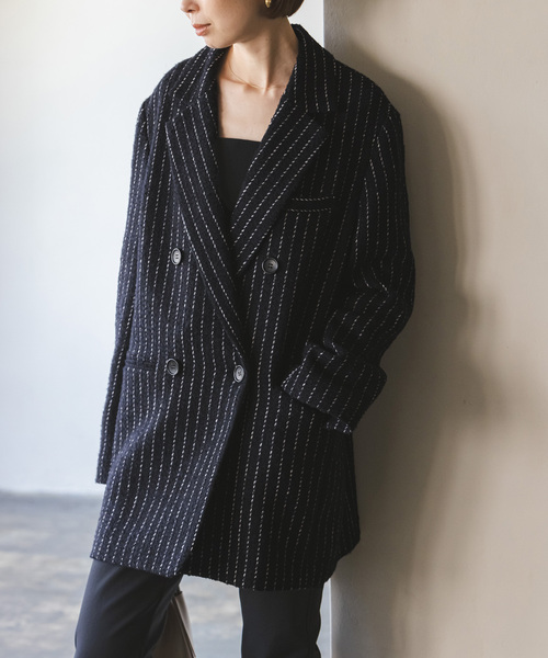 NOBLE（ノーブル） チェスターコート 38 ネイビー レディース