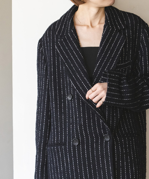 NOBLE（ノーブル） チェスターコート 38 ネイビー レディース