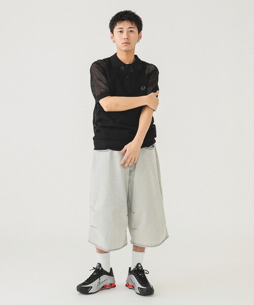 ポロシャツ ポロ 「別注」FRED PERRY / オープンニットポロ レディース メンズ FRED PERRY ポロシャツ ポロ 「別注」FRED / オープンニットポロ