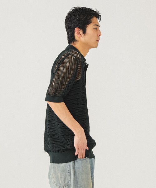 ポロシャツ ポロ 「別注」FRED PERRY / オープンニットポロ レディース メンズ FRED PERRY ポロシャツ ポロ 「別注」FRED / オープンニットポロ