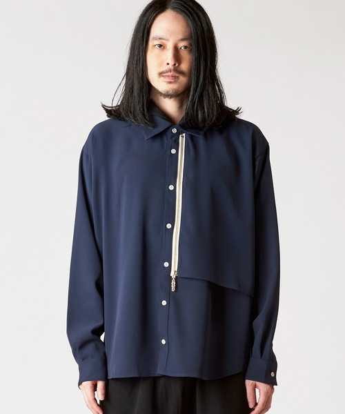 NO ID.（ノーアイディー） シャツ 「NO ID.」Zip Hood Big Shirt