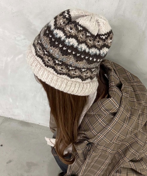 希少モデル キャピタル 肉厚 カウチン ケーブル編み ニット キャップ ニット帽 ニット帽 ニットキャップ カウチンデザインニット帽 メンズ レディース