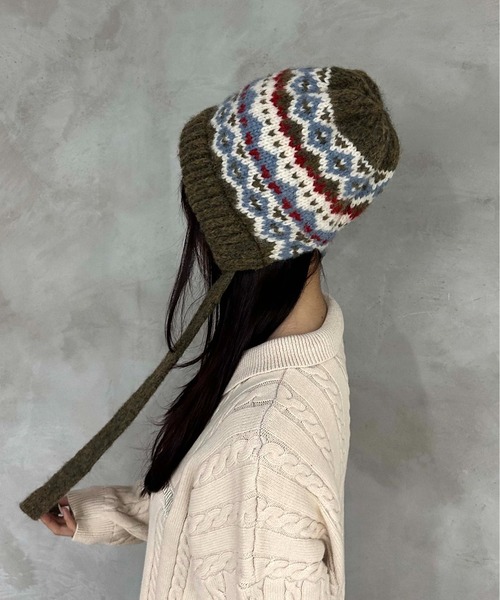 ニット帽 ニットキャップ カウチンデザインニット帽 メンズ レディース