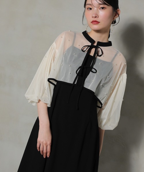 Select Shop 【ドレス2点SET】エンブロイダリーボレロセット