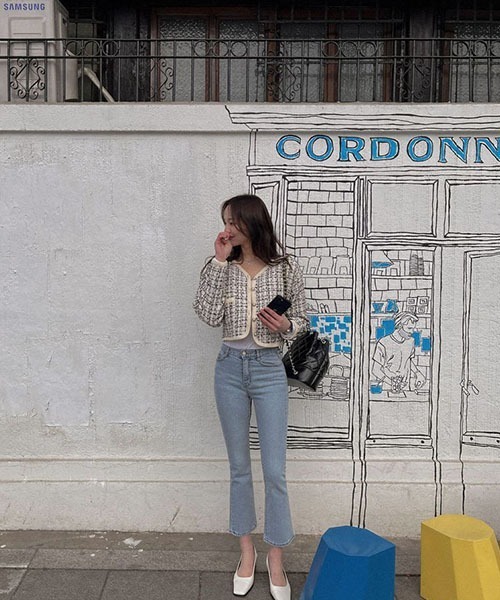 「SONA」 「fashion」ツイードジャケット FREE アイボリー レディース_画像2