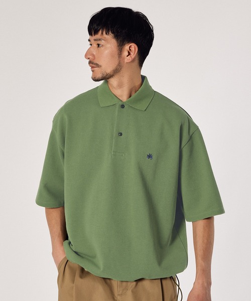 LANVIN グリーン ポロシャツ 38 LANVIN メンズポロシャツ（色：グリーン系）｜トップス