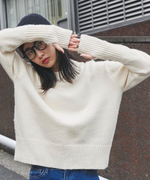 「Auntie Rosa Holiday」 長袖ニット FREE アイボリー レディース_画像4