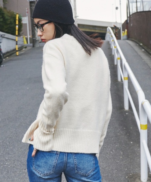 「Auntie Rosa Holiday」 長袖ニット FREE アイボリー レディース_画像5