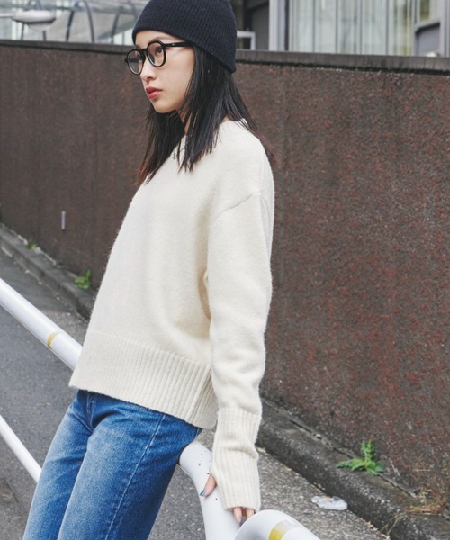 「Auntie Rosa Holiday」 長袖ニット FREE アイボリー レディース_画像8