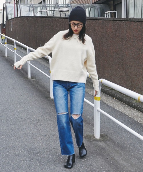 「Auntie Rosa Holiday」 長袖ニット FREE アイボリー レディース_画像9