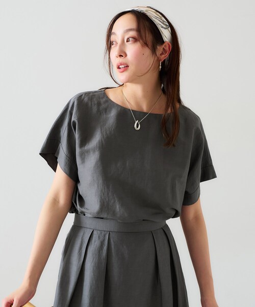 新品☆アンタイトル UNTITLED☆洗える クラシカルフラワーギャザーブラウス 0サイズ 日本製☆A-O 6543