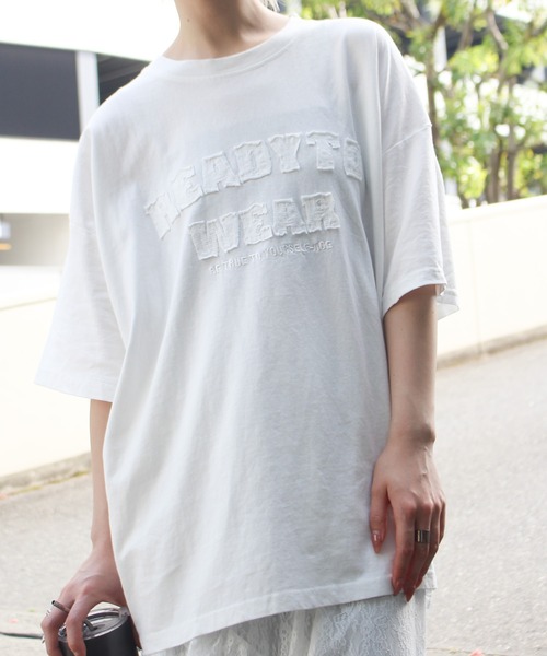 SpRay（スプレイ） tシャツ 半袖 貼付ロゴBIG Tシャツ レディース
