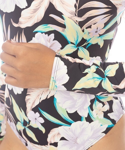 BILLABONG ラッシュガード花柄水着 BILLABONG 25 SS ビラボン ラッシュガード 長袖 UVカット UPF50+