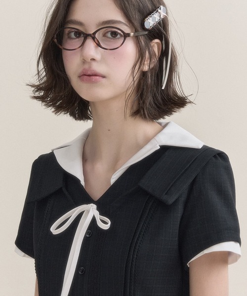 SunsetPark ワンピース ミニ丈 プリーツワンピース SP25s037