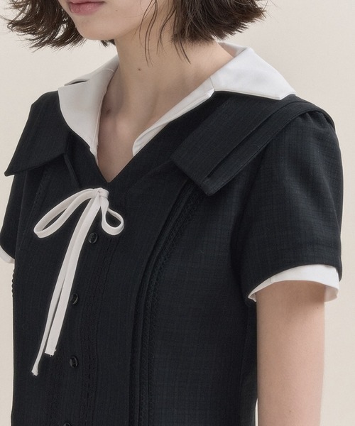 SunsetPark ワンピース ミニ丈 プリーツワンピース SP25s037