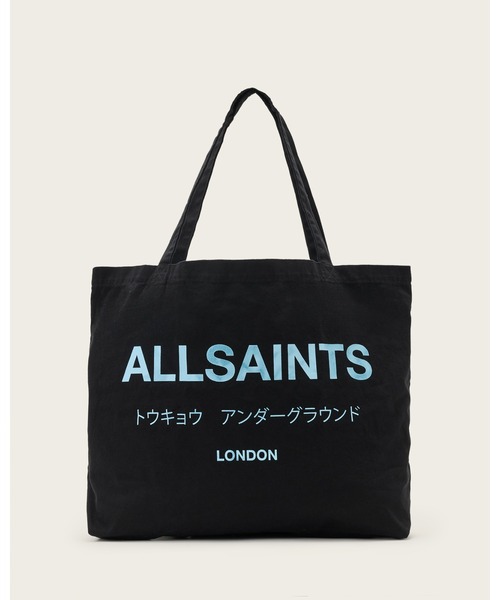 ALLSAINTS オールセインツ ブラック トートバッグ 新品未使用 ALLSAINTS（オールセインツ） トートバッグ UNDERGROUND LOGO PRINTED