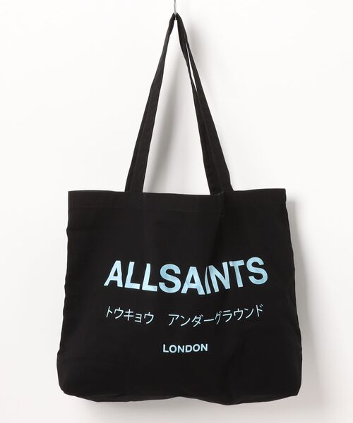 ALLSAINTS オールセインツ ブラック トートバッグ 新品未使用 ALLSAINTS（オールセインツ） トートバッグ UNDERGROUND LOGO PRINTED