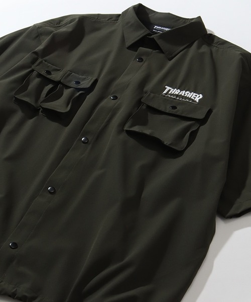 THRASHER（スラッシャー） uvカット シャツ 半袖 接触冷感 オーバー