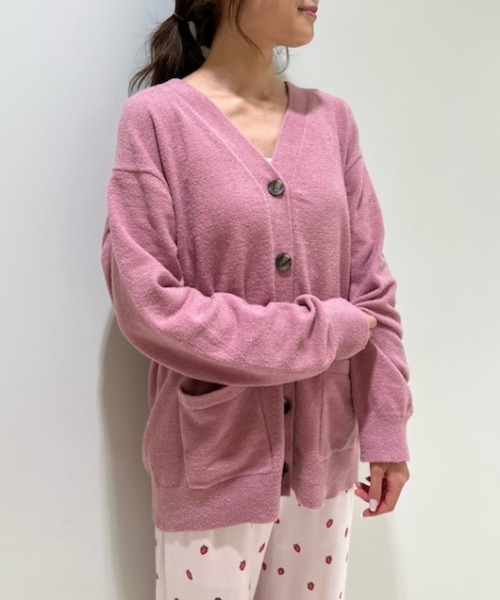 gelato pique（ジェラートピケ） ニットカーディガン FREE ピンク