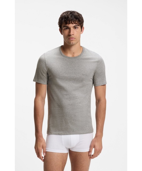 BOSS Tシャツ 3枚セット コットン100% Lサイズ BOSS（HUGO BOSS） インナーシャツ 肌着 Tシャツ3枚セット ロゴエン