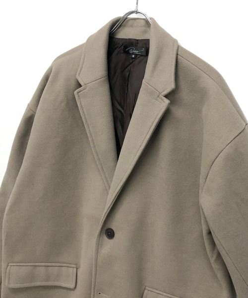 「Beno」 チェスターコート M ライトベージュ メンズ_画像7