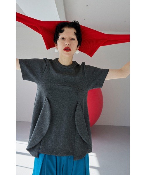OMMO（オーエムエムオー） tシャツ 半袖 CIRCLE LAYERED DOCKING TOP 
