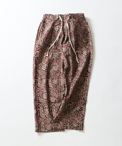 m*u様 tukir kalamkari パンツ　seya. TIKI LOUNGE (BLUE）SURFPANTS – 鶴亀本舗