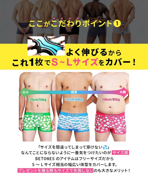 BETONES（ビトーンズ） ボクサーパンツ 「セルフラッピングキット付き