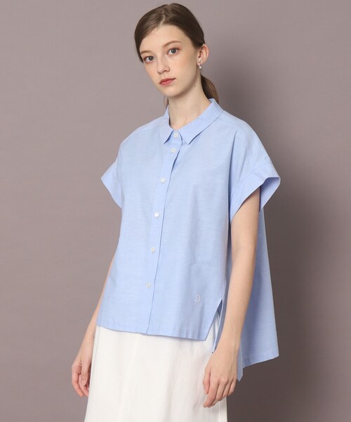 「DRESSTERIOR」 半袖ブラウス 34 ブルー レディース