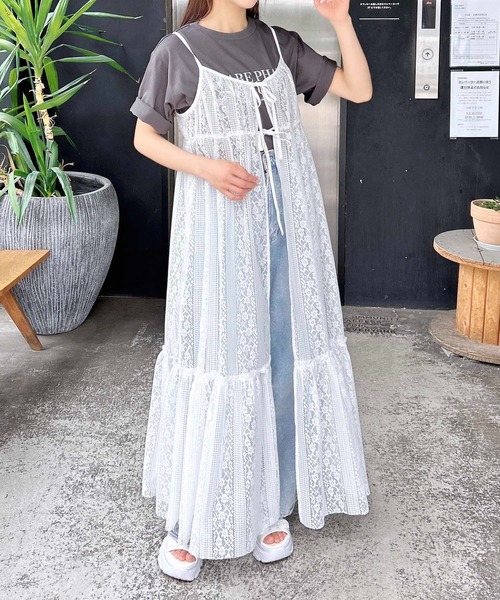 【韓国ブランド】レースパンオミディワンピースN151 INGNI ワンピース レースキャミワンピース : ZOZOTOWN Yahoo!店