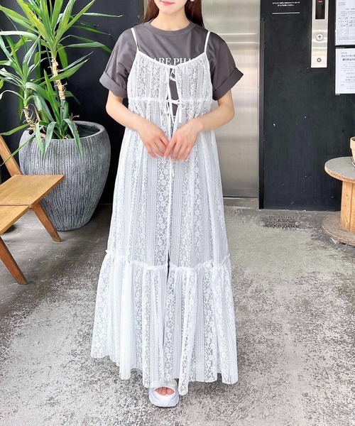 【試着のみ未使用】NINE♡ 超便利！インナーレースキャミワンピース♡M INGNI ワンピース レースキャミワンピース : ZOZOTOWN Yahoo!店