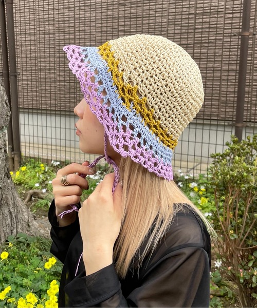 wcj 手編みハット 新品