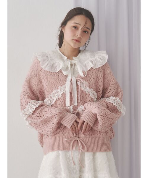 merry jenny（メリージェニー） つけ襟 付け襟 flowerジャガードつけ襟