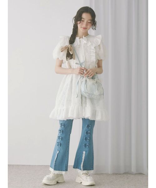 merry jenny（メリージェニー） つけ襟 付け襟 flowerジャガードつけ襟