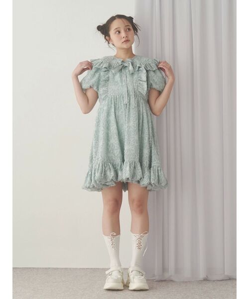 【新品タグ付き】merry jenny flower ジャガードワンピース merry jenny（メリージェニー） つけ襟 付け襟 flowerジャガードつけ襟