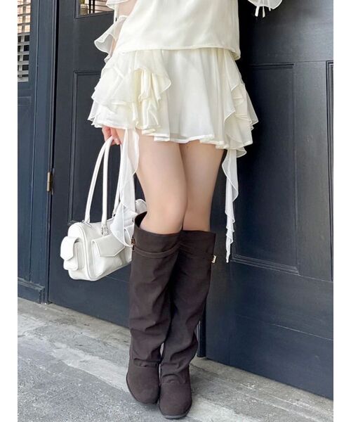 GIUNON アジャスタブルミニシアースカート adjustable mini sheer skirt / アジャスタブルミニシアー