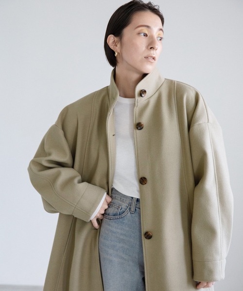 select MOCA（セレクトモカ） ステンカラーコート LARGE グレイッシュ