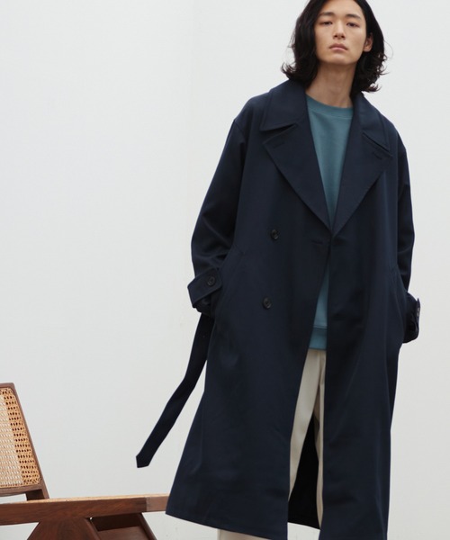 【新作・新品・未使用】LIDNM ロングコートウール ネイビー コート 新作・新品・未使用】LIDNM ロングコートウール ネイビー コート