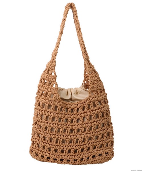 VIBGYOR トートバッグ Liaa/巾着付き 編みバッグ A18647 レディース