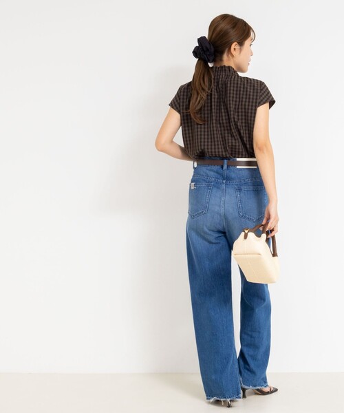 ブラウス シャツ 衿フリルショートスリーブシャツ レディース NOLLEY'S ブラウス シャツ 衿フリルショートスリーブシャツ