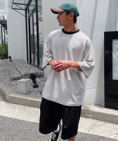 tシャツ choice_cnl　ナローボーダーラグランTシャツ レディース メンズ CANAL JEAN tシャツ choice_cnl ナローボーダーラグランTシャツ