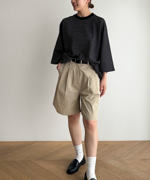 tシャツ choice_cnl　ナローボーダーラグランTシャツ レディース メンズ