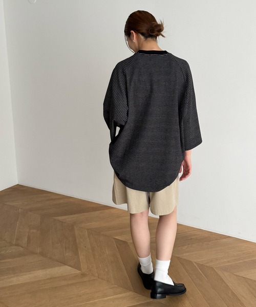 CANAL JEAN tシャツ choice_cnl ナローボーダーラグランTシャツ