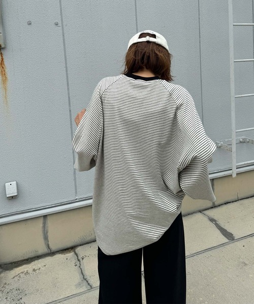 CANAL JEAN tシャツ choice_cnl ナローボーダーラグランTシャツ