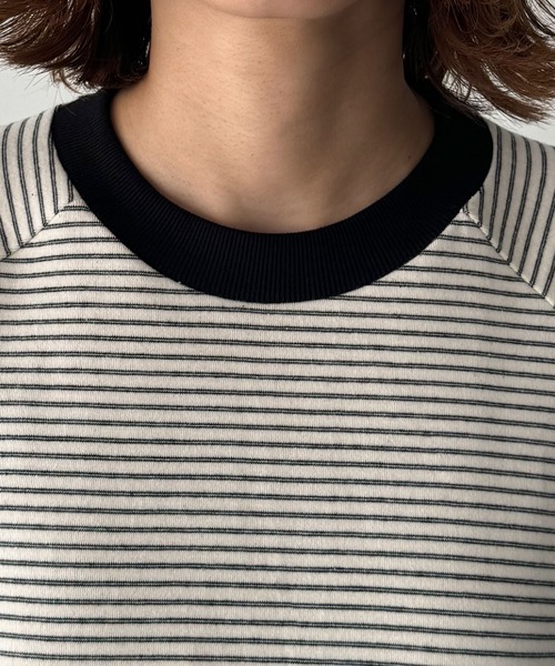 CANAL JEAN tシャツ choice_cnl ナローボーダーラグランTシャツ