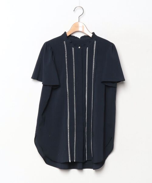 「SHIPS」 長袖ブラウス ONE SIZE ネイビー レディース