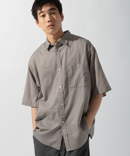 niko and…（ニコアンド） シャツ カラミストライプシャツ メンズ