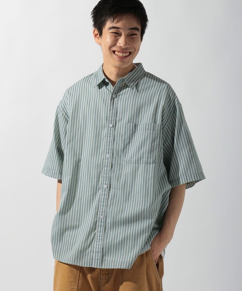 niko and…（ニコアンド） シャツ カラミストライプシャツ メンズ